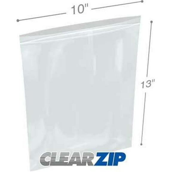 International Plastics CZ41013 10 x 13 in. ClearZip Lock Bags, 0.004 Gauge - Case of 500