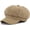 Khaki, variant on Women's Faux Linen Newsboy Cap with Drawstring, Lightweight Ventage Casual Baker Boy Hat
