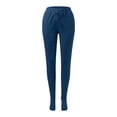 thumbnail image 5 of Tfken Soft Pants For Women Comfortable Elastic Waist Daily Wear Wide Leg Fashion Pants Lightweight Loose Outdoor Winter Warm Ladies Trendy Clothes Blue, 5 of 8