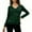 Green, variant on Womens Sequin Tops 3/4 Length Sleeve Tops V Neck Velvet Ruched Blouses Glitter Evening Party Concert Shirt Blouse 2025 Glitter Trendy Party Outfit