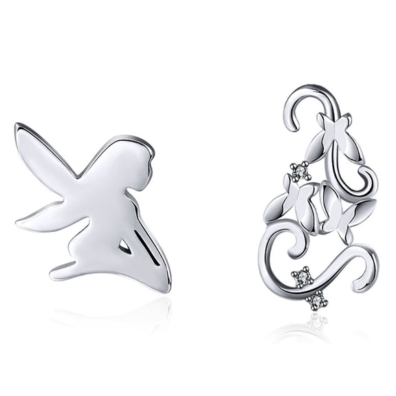 Fairy Butterfly Sterling Silver Stud Earrings  for Women Ginger Lyne Collection