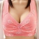 thumbnail image 1 of ICHUANYI Clearance Woman's Fashion Plus Size Wire Free Comfortable Printing Push Up Hollow Out Bra Underwear(Pink, XXL) Ichuanyi Ichuanyi, 1 of 3