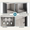 thumbnail image 2 of Bestier Farmhouse Buffet Sideboard Kitchen Table with Sliding Door Grey, 2 of 7