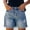 Blue, variant on Tiqkatyck Baggy Jeans Women Summer Pants Alluring Jeans High Waist Slim Hole Shorts Pants with Pockets Jeans for Women Blue