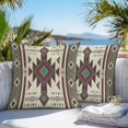 thumbnail image 3 of Throw Pillow Covers 20x20 Inch Set of 2, Brown Southwest Waterproof Outdoor Pillow Covers, Ethnic Boho Tribal Vintage Geometric Decorative Cushion Pillowcases for Couch, Sofa, Bed, Garden, Patio, 3 of 9