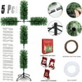thumbnail image 1 of B Foldable Christmas Tree Plastic Material 7087 Inches Height With Led Lights Silk Scarf Wood Rattan Ring For Outdoor Indoor Decor, 1 of 7