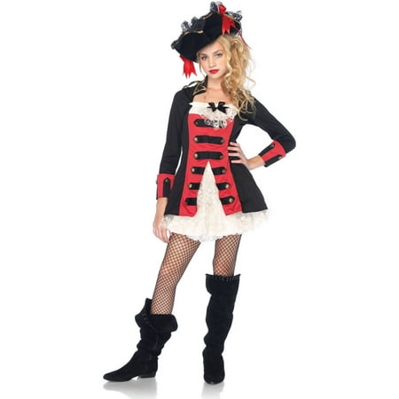 Teen Girl's Junior Pretty Pirate Captain Costume