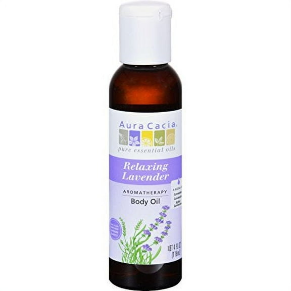 Aura Cacia Aromatherapy Ultimate Moisture Body Oil, Relaxing Lavender, 4 oz
