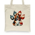 thumbnail image 2 of Patriotic Basset Hound 4th of July Independence Paws Canvas Tote Bag Bassets Dog Breed Lovers Gifts Idea Reusable Shopping Grocery Bag - 02010, 2 of 5