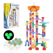 KFFKFF Marble Run Set, 230 Pieces Including Motorized Lift, Accompanied by 15 Plastic Marbles, Ingenious Maze Construction Brain Teaser, Enlightening Racing Track STEM Plaything