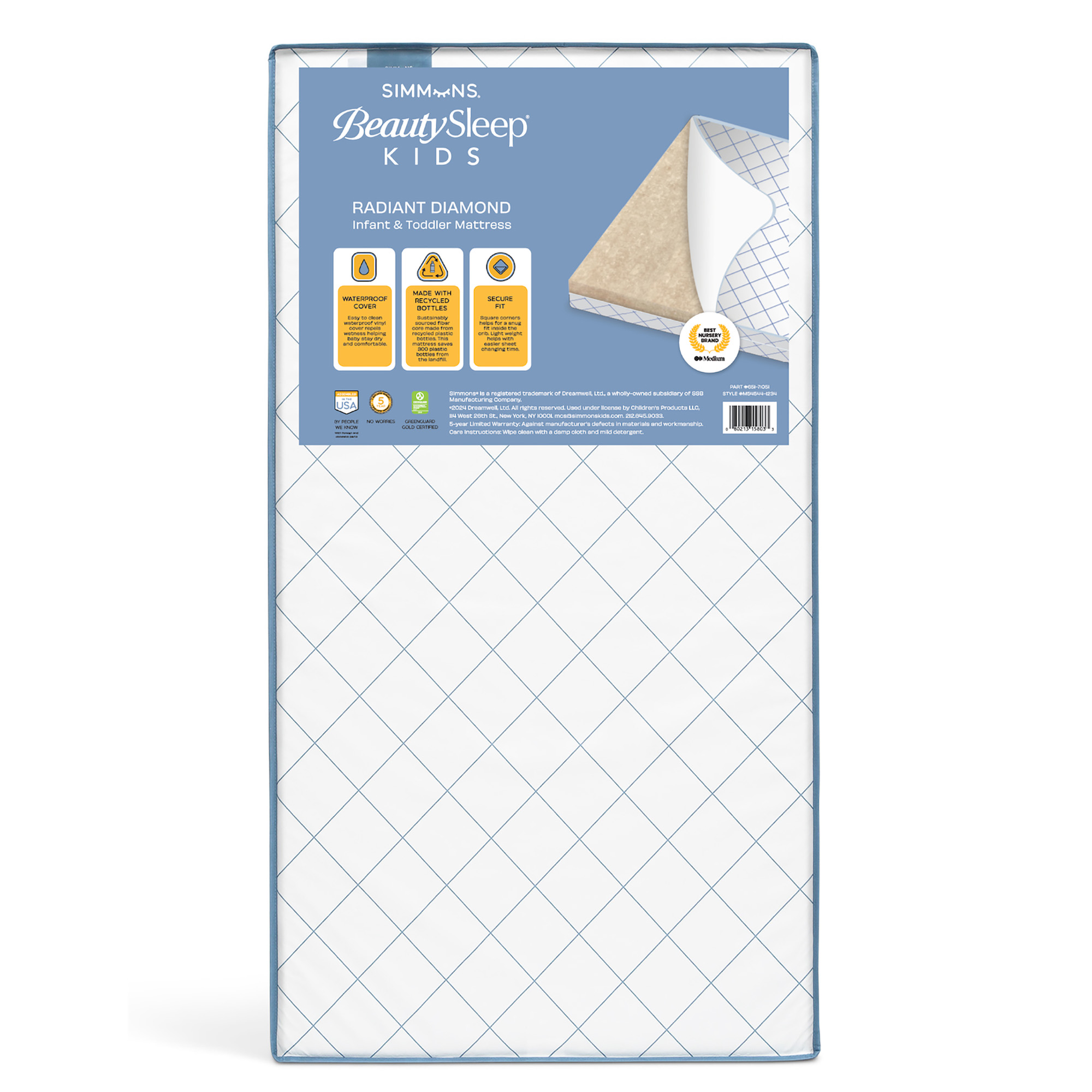 Simmons BeautySleep Kids Crib and Toddler Mattress photo 2