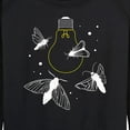 thumbnail image 3 of Instant Message - Moths On Lightbulb - Women's Lightweight French Terry Long Sleeve Shirt, 3 of 6