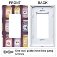 thumbnail image 3 of Yayeee Rocker Switch Wall Plate 1-Gang 4.6"x2.9" Home Decorative Outlet Cover, Purple Jam, 3 of 6