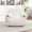 White 887, variant on Faux -Bean Bag Chair with Back Support for Adults and , Comfy Stuffed Floor Sofa for Living Room Bedroom Apartment, White 42.5L x 42.2W x 30.7H