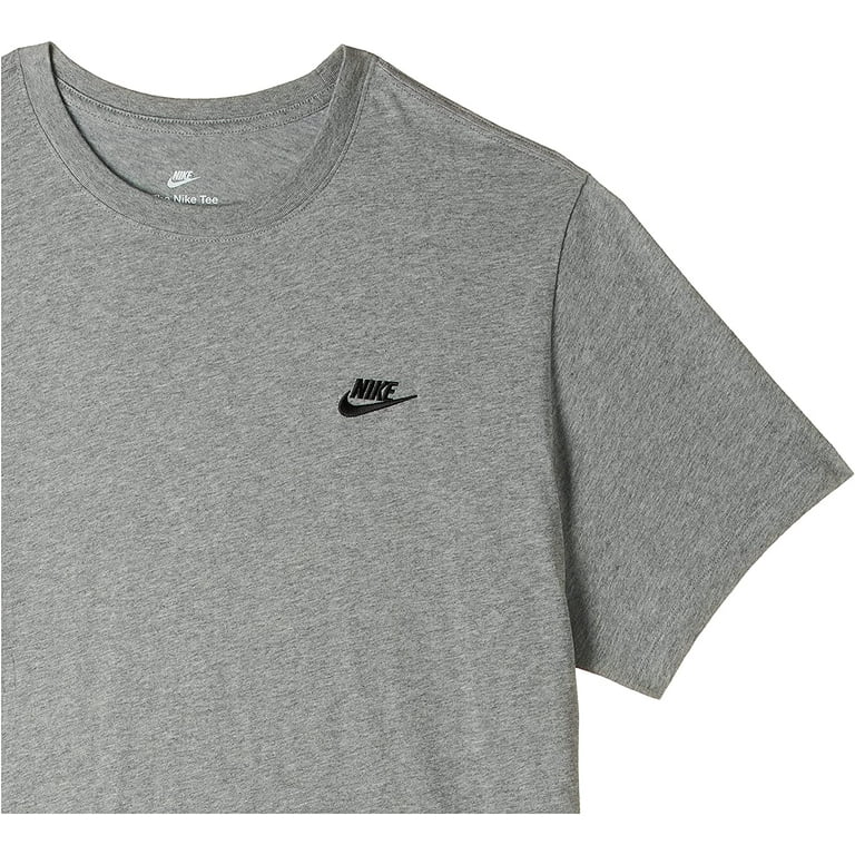 Mens Nike Sportswear Club T Shirt Dark Grey Heather Black 3X Large Walmart