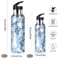 thumbnail image 2 of Yayeee 20oz Double Wall Stainless Steel Water Bottle with Flip Straw, Floral Easter Rabbits, 2 of 7