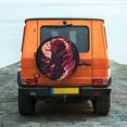 thumbnail image 2 of ZNDUO Red Cartoon Lion Pattern Spare Tire Cover, Universal Spare Tire Wheel Covers 17 inch, 2 of 8