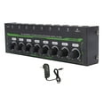 thumbnail image 2 of Headphone Amplifier, 8 Channel Stereo Headphone Audio Amp, Multi Port Headphone Splitter, Headphone Mixer for Recording Studios and Bands, 1/8 in TS Plug, 2 of 7