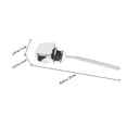 thumbnail image 2 of Minkissy Toilet Bowl Flush Handle Silver Side Mount Bathroom Use Homeowners 1Set, 2 of 8