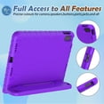 thumbnail image 4 of BMOUO Kids Case for iPad (A16) 11th Generation 11 Inch 2025, iPad 10th Generation 10.9" 2022 with Built-in Screen Protector Durable Shockproof Lightweight Handle Cover for iPad 10/11 Gen, Purple, 4 of 8