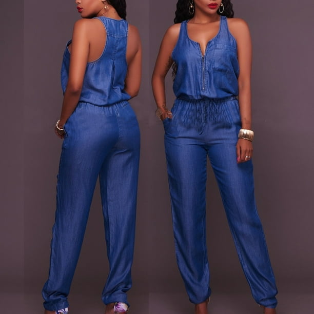 zanvin womens overalls, Womens Casual Off Shoulder Denim Jeans Pocket  Sleeveless Jumpsuits Rompers ,summer saving clearance,elegant gifts for  ladies