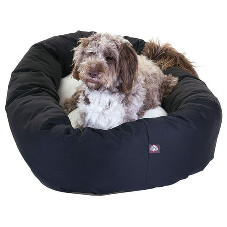 UPC: 0788995612506 | Majestic Pet | Poly/Cotton Sherpa Bagel Pet Bed For Dogs  Black  Extra Large