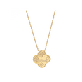 thumbnail image 5 of 1.77Cttw Pave Set Round Cut Diamond Flower Pendant Necklace 18K Yellow Gold, 5 of 8