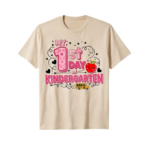 Curuila Child Toddler Girls Tshirt Short Sleeve Letter Print Crew Neck Tops For Girls Everyday Wear Comfortable Tee Size 2-3 Years