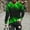 Gradient Green, variant on Long Sleeve Tee Shirts for Men Men's Loose Round Neck 3D Printing Long Sleeve T Shirt Top