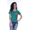 thumbnail image 3 of Moomaya T-shirt Col Rond pour Femmes Manches Courtes Poche à Sequins - KY, 3 of 6