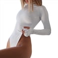 thumbnail image 2 of Body de Larga con Cuello Redondo para Mujer, Top con Tacto de Segunda Piel M, 2 of 8