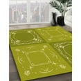 thumbnail image 3 of Ahgly Company Machine Washable Indoor Round Transitional Dark Yellow Green Area Rugs, 8' Round, 3 of 7