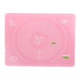 thumbnail image 4 of Tapete de silicona antiadherente para repostería, tapete grueso de silicona para hornear con medidas para hornear masa de pastelería, galletas de Pizza, color rosa, 4 of 10