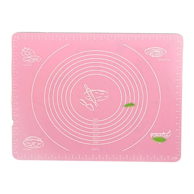 Silicone Pastry Mat with Measurements, Non Stick Silicone Baking Mat Thick Silicone Counter Mat Dough Rolling Mat for Baking Rolling Pastry Dough Pizza Cookies