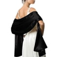 thumbnail image 2 of Bufanda de seda satinada suave adecuada para vestidos, accesorios de mujer, color blanco, 2 of 5