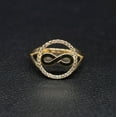 thumbnail image 2 of 14k Real Solid Yellow Gold Infinity Ring, 14k Solid Gold Women Dainty Ring, Infinity Symbol Gemstone Gold Ring for Women, Gift, Gold Ring (Ring size:8 1/2;), 2 of 4