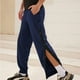 thumbnail image 1 of Pantalones largos para hombre, lisos, de primavera, a la moda, informales, con hebilla abierta, largos, para hombre, 1 of 3