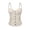 Beige, variant on Women's Vintage Floral Lace Spaghetti Strap Corset Bustier Top, JIANLAI Sweetheart Neck Front Hook Boned Structured Waist Cincher Crop Tank Top