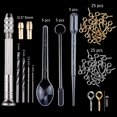 thumbnail image 4 of Juego de 83 piezas de moldes y herramientas para joyería de resina fundida de silicona con una bolsa de Almacenamiento negra para hacer manualidades de resina de joyería Diy, 4 of 5