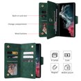 thumbnail image 2 of Dteck Case for Samsung Galaxy A15 5G,Magnetic Premium PU Leather Wallet Card Slots Case Zipper Flip Folio with Wrist Strap Kickstand Protective Cover for Galaxy A15,Green, 2 of 8