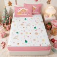 thumbnail image 4 of Manfei Gingerbread Zipper Twin Comforter Sets with Fitted Sheet and 2 Pillowcases Christmas Zipper Bedding Set, Gray Green, Xmas Reversible, 4 of 7