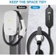 thumbnail image 2 of 2 soportes de cable para cargador EV tipo 2, soporte de pared para cargador EV tipo 2 para IEC 51296, 2 enchufes, resistente a la intemperie, cable de carga EV montado en la pared de ABS resistente, 2 of 5