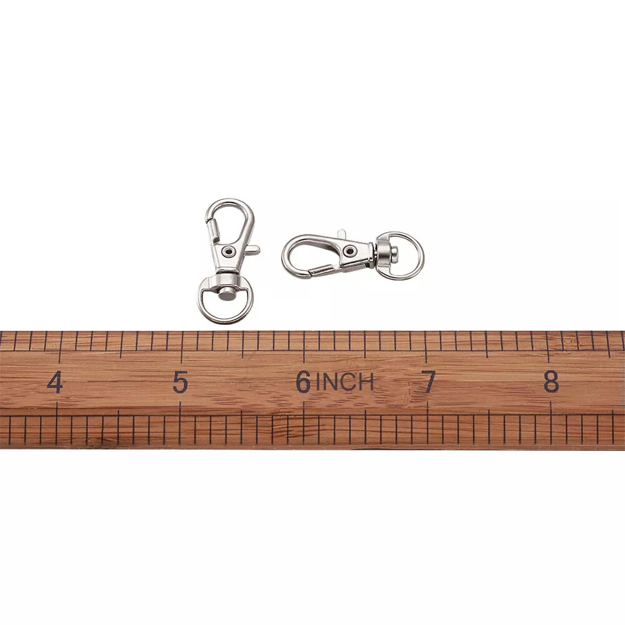U8MO 500PC Alloy Swivel Lobster Claw Clasps Snap Hook Jewelry Making Platinum 32X13mm