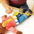 thumbnail image 4 of Playskool Dressy Kids Doll with Black Hair and Hat, Activity Plush Toy with Zipper, Shoelace, Button, for Kids Ages 2 and Up ( Exclusive), 4 of 7