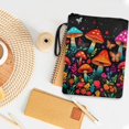 thumbnail image 4 of HELLHERO Tote Bags with Decorative Design Polyester Book Protector with Lightweight for Paperbacks Hardcover Notebook Bible Journal Textbooks Reusable Washable Book Carrying Case Mushrooms, 4 of 8
