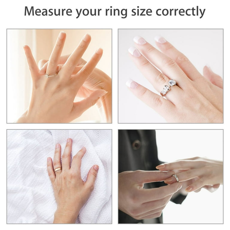 Ring Sizer Measuring Tool, EEEkit Metal Ring Sizer Measurement Finger Gauge Set Wide Band Graduated 1-15 Measuring Finger size, Women's, Size: One