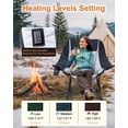 thumbnail image 4 of MOPHOTO Oversized Heated Rocking Camping Chair Support 500 lbs,Portable 3 Adjustable Heating Levels,Folding Quick Setup,Compact Storage,Lawn Chair with Side Pockets for Outdoor(Heated), 4 of 7