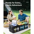 thumbnail image 3 of HOTOR Trunk Organizer, 3-Compartment Collapsible Car Organizer and Storage Solution with Cooler Bag, Portable Car Trunk Organizer for SUV, Truck, Sedan, 33.1" x 13" x 11.8", Black, 3 of 8