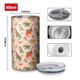 thumbnail image 4 of 20oz Coffee Tumblers Pink Cartoon Dinosaurs Christmas Pattern Stainless Steel Vacuum Insulated Travel Tumbler Coffee Cups Mug with Lid and Straw with Cleaning Brush for Cold & Hot Drinks, 4 of 5