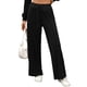 thumbnail image 1 of Pantalones Deportivos de Pierna para Mujer, Cintura Alta, Holgados y con Cordón Ajustable Negro S, 1 of 9
